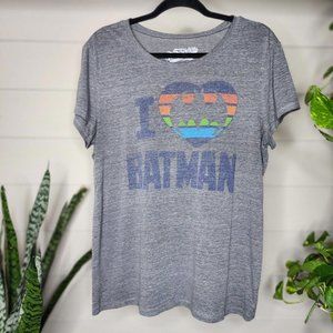 Old Navy Gray "I Love Batman" Size XL Graphic T-shirt